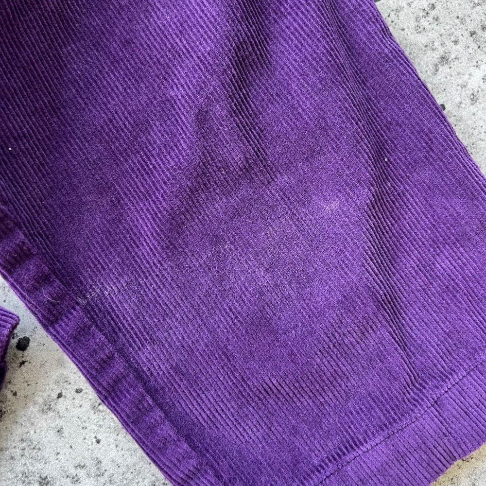 Vintage L.L. Bean Pants Women 10 Purple Corduroy High Rise Outdoors 80s 90s - Picture 3 of 9
